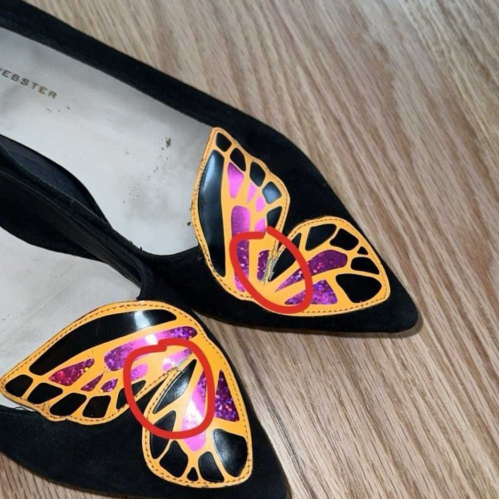 Sophia Webster Butterfly Bibi Black Suede Pointy … - image 12