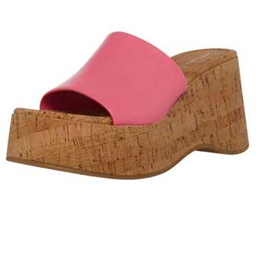 Madden Girl Pink Women's Zaharra Cork Wedge Sandal