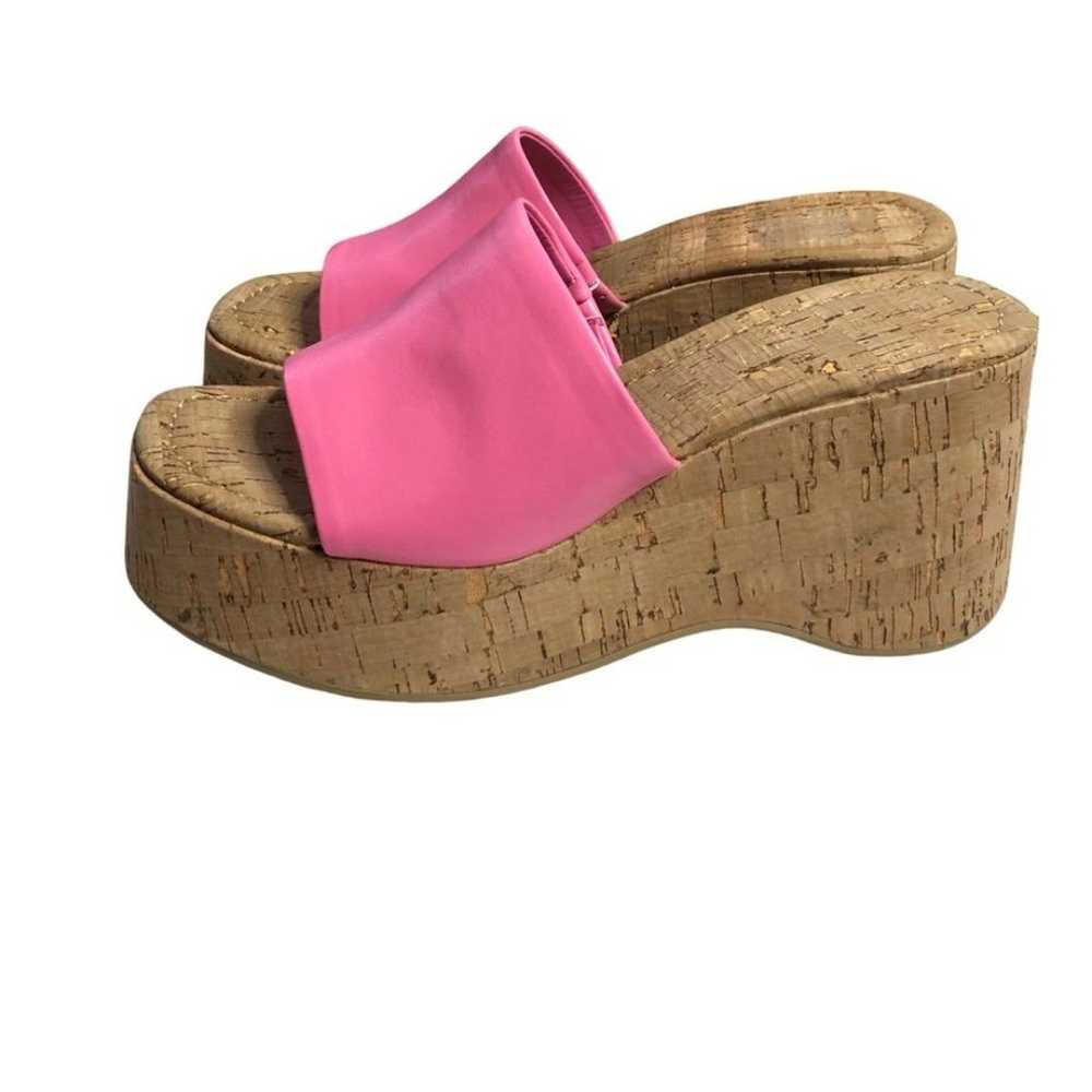 Madden Girl Pink Women's Zaharra Cork Wedge Sandal - image 5