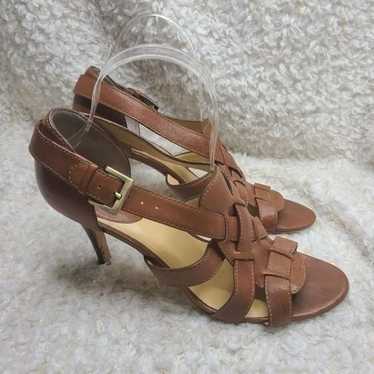 Cole Haan Brown Leather Strappy Heeled Sandals sz… - image 1