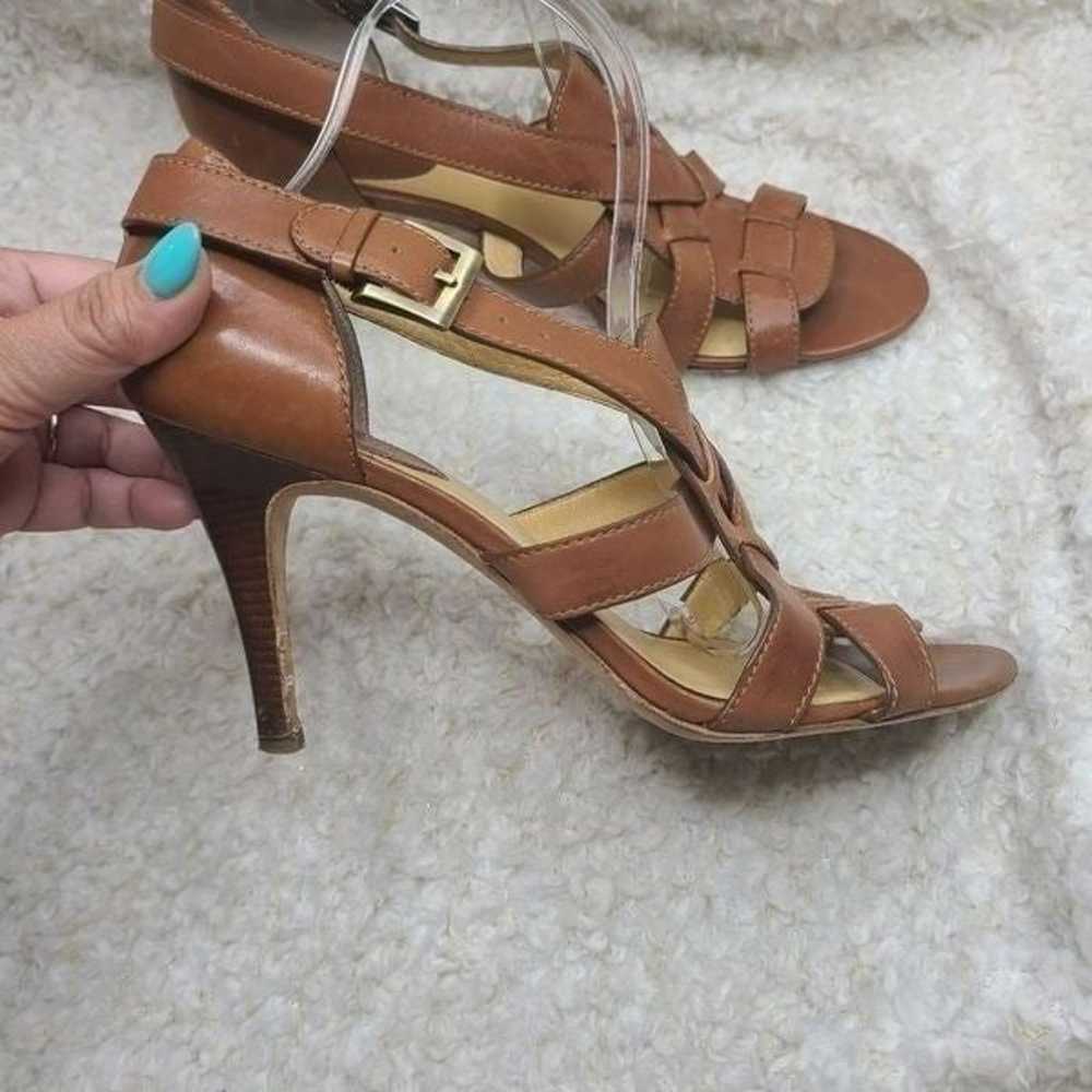 Cole Haan Brown Leather Strappy Heeled Sandals sz… - image 2