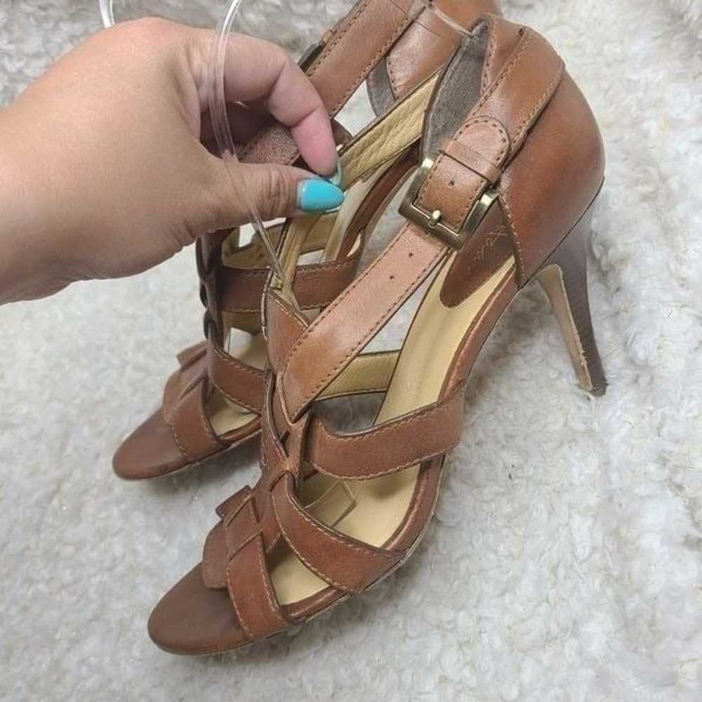 Cole Haan Brown Leather Strappy Heeled Sandals sz… - image 4