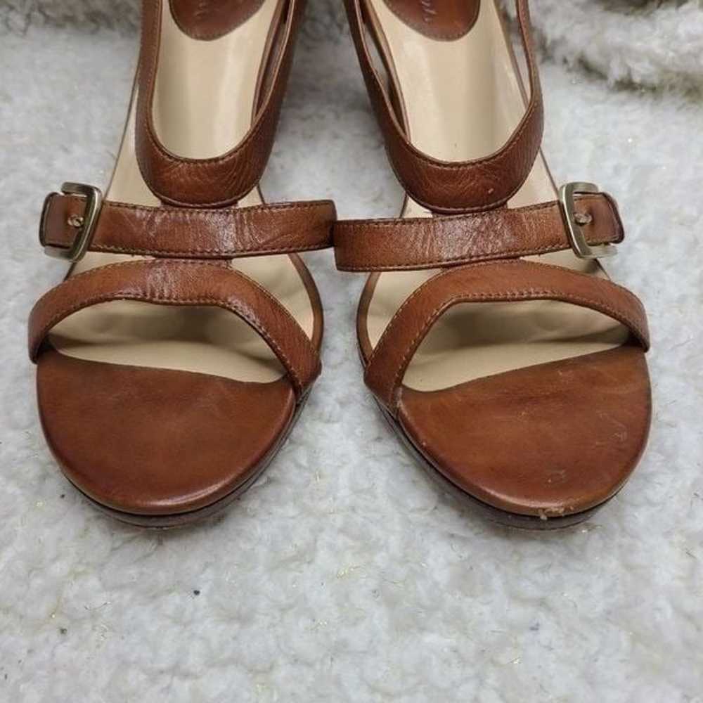 Cole Haan Cognac Strappy Leather Heels Size 9C - image 3