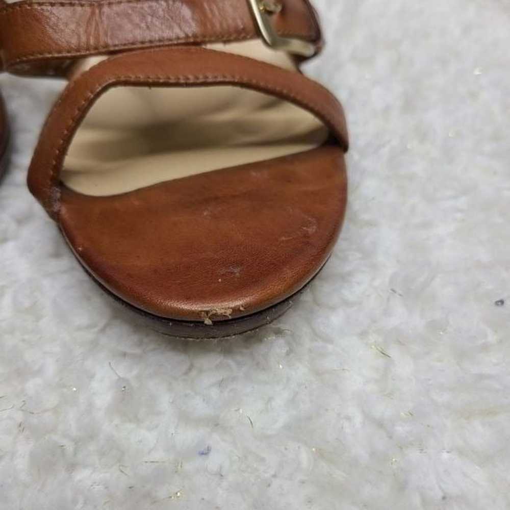 Cole Haan Cognac Strappy Leather Heels Size 9C - image 4