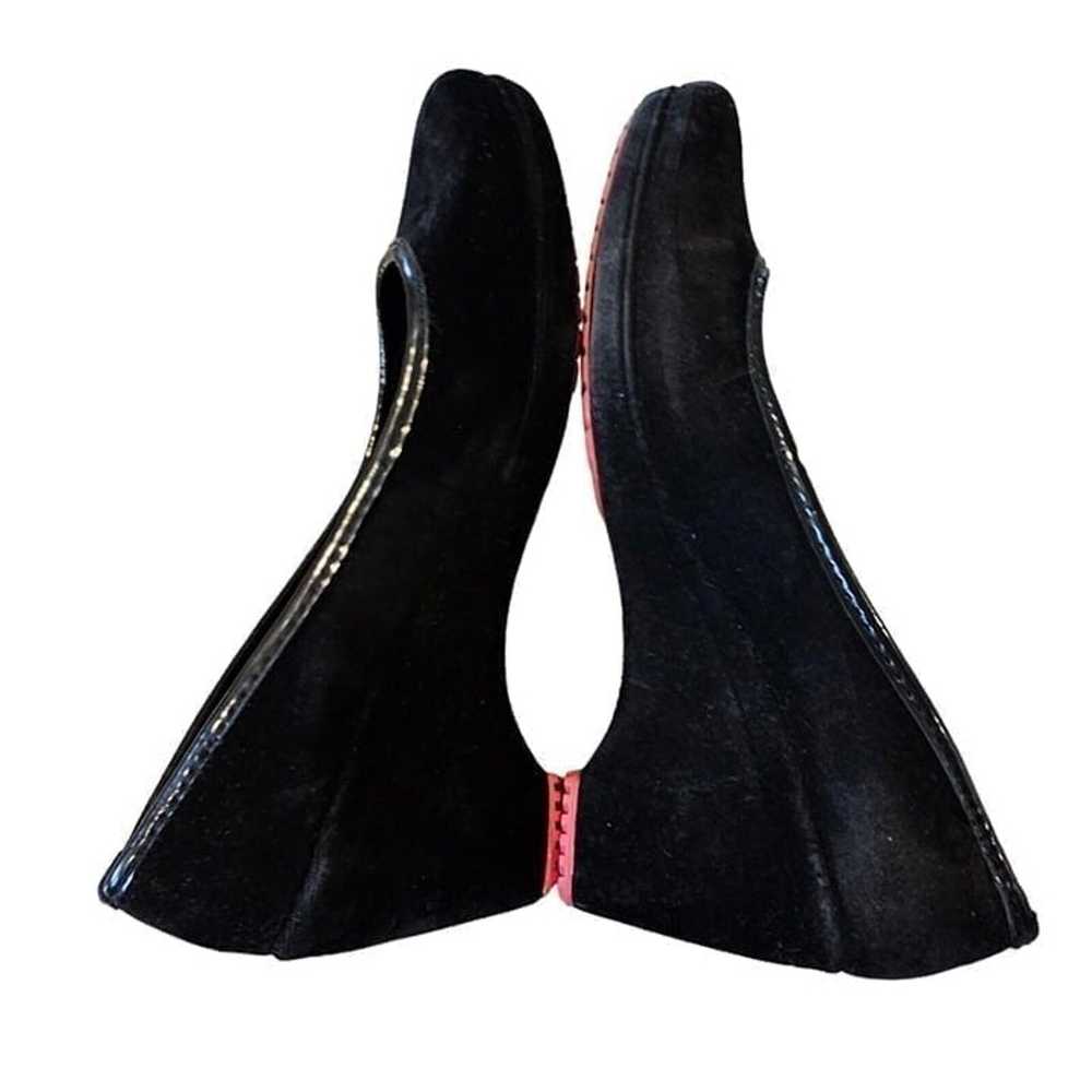 Crocs Size 8 Black Velvet Wedges Rubber Lightweig… - image 4