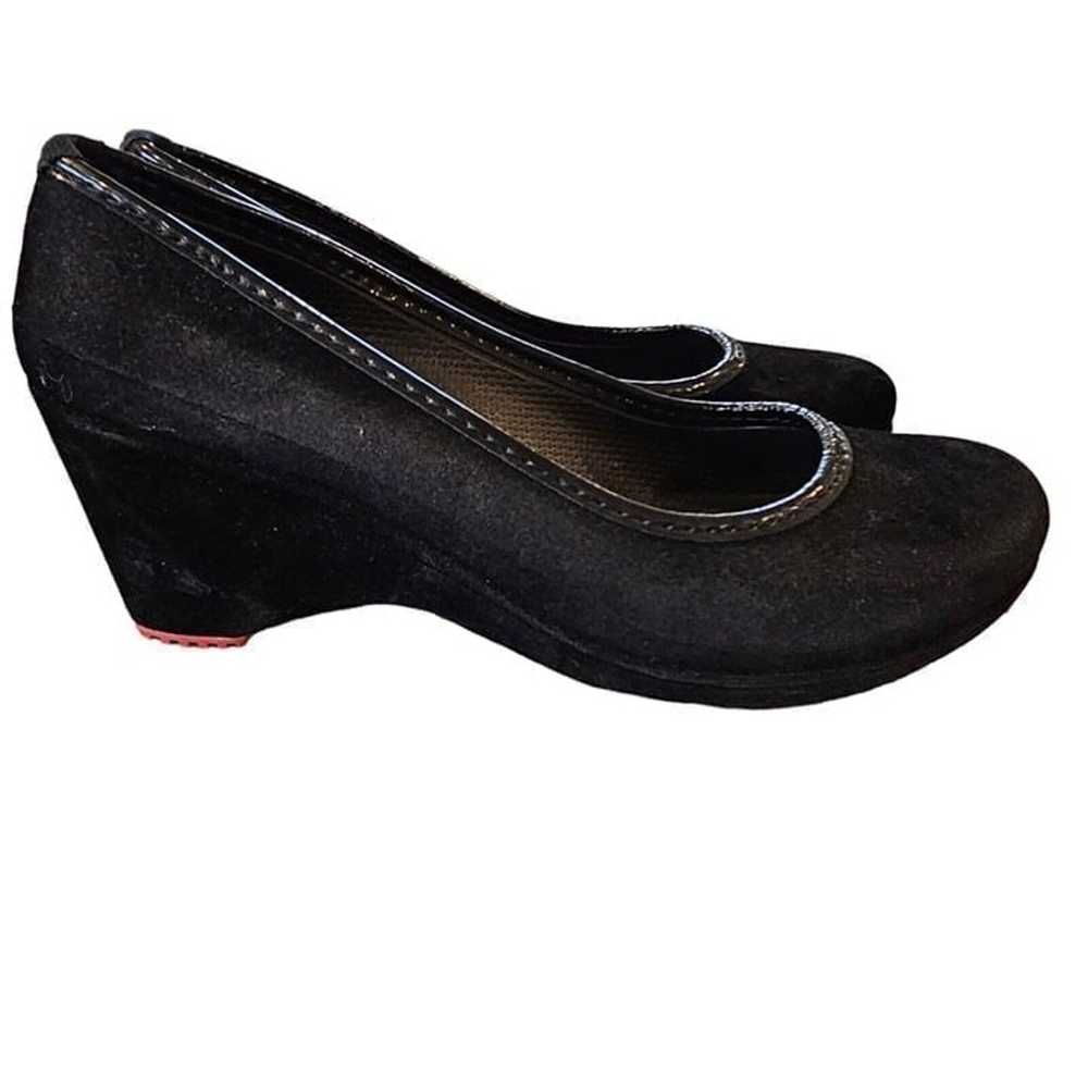 Crocs Size 8 Black Velvet Wedges Rubber Lightweig… - image 7