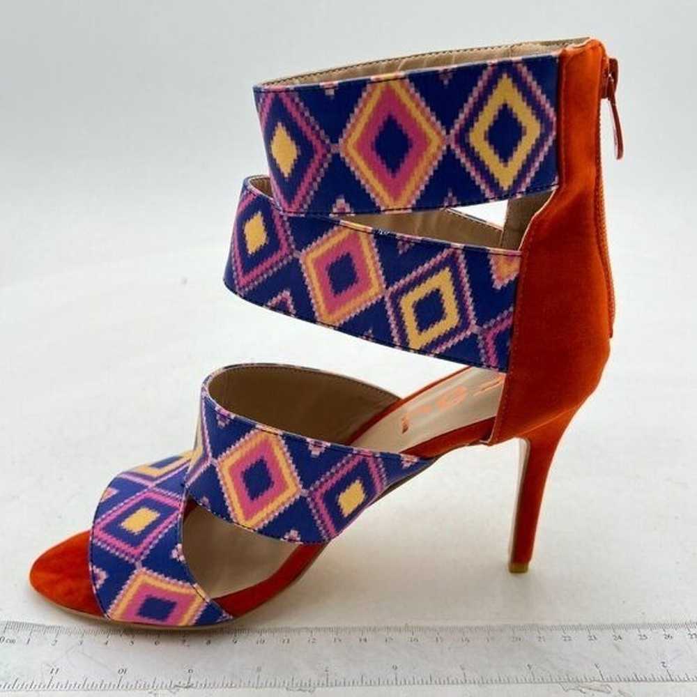 FSJ Orange Hot Open Toe Strappy High Heel Sandals… - image 1