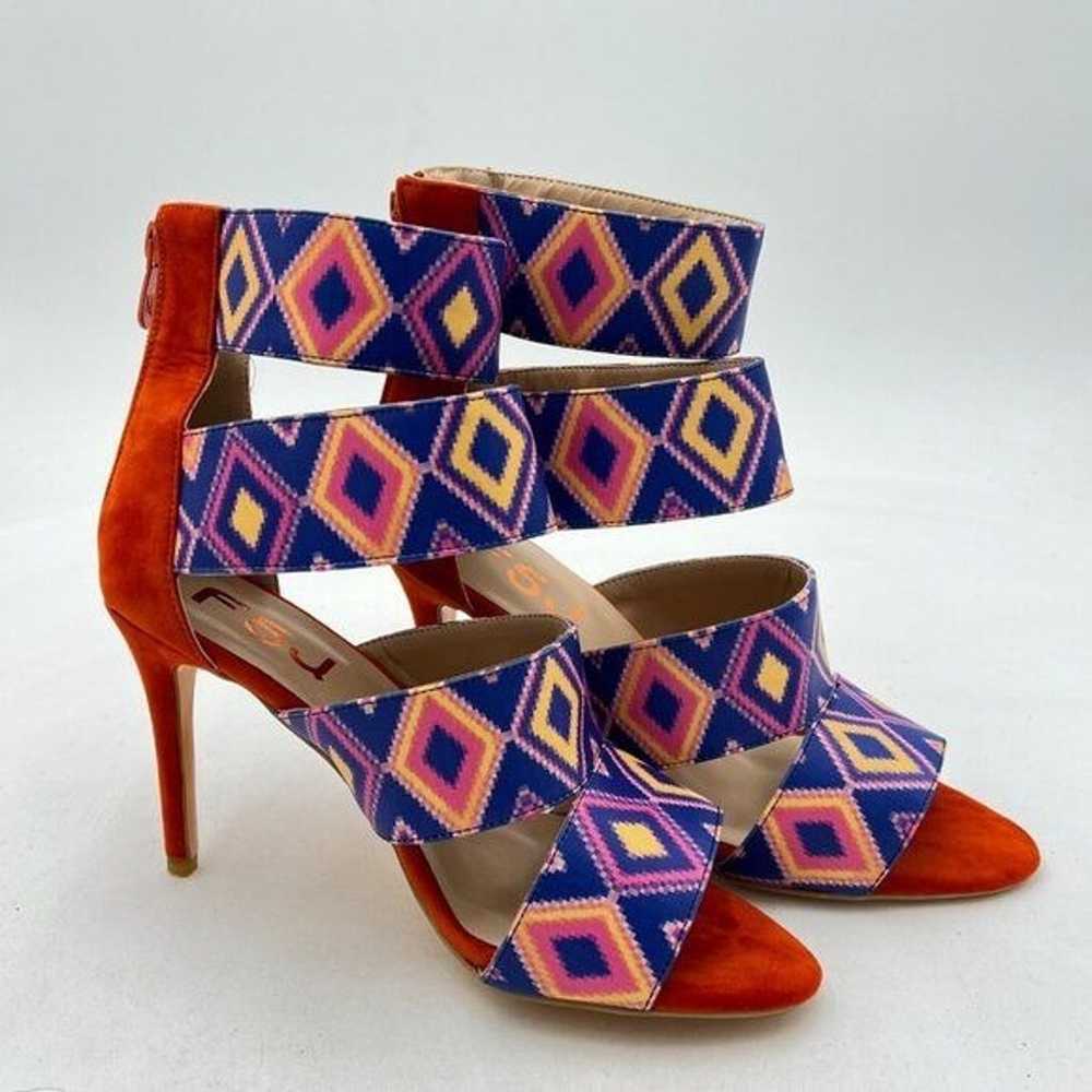 FSJ Orange Hot Open Toe Strappy High Heel Sandals… - image 3