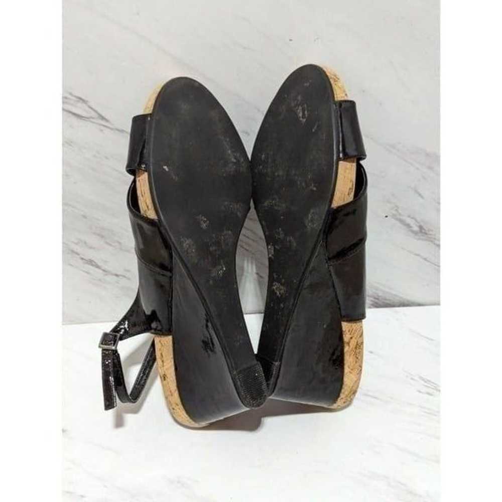 Van Eli Women's Black Patent Leather 3" Wedge Cor… - image 8