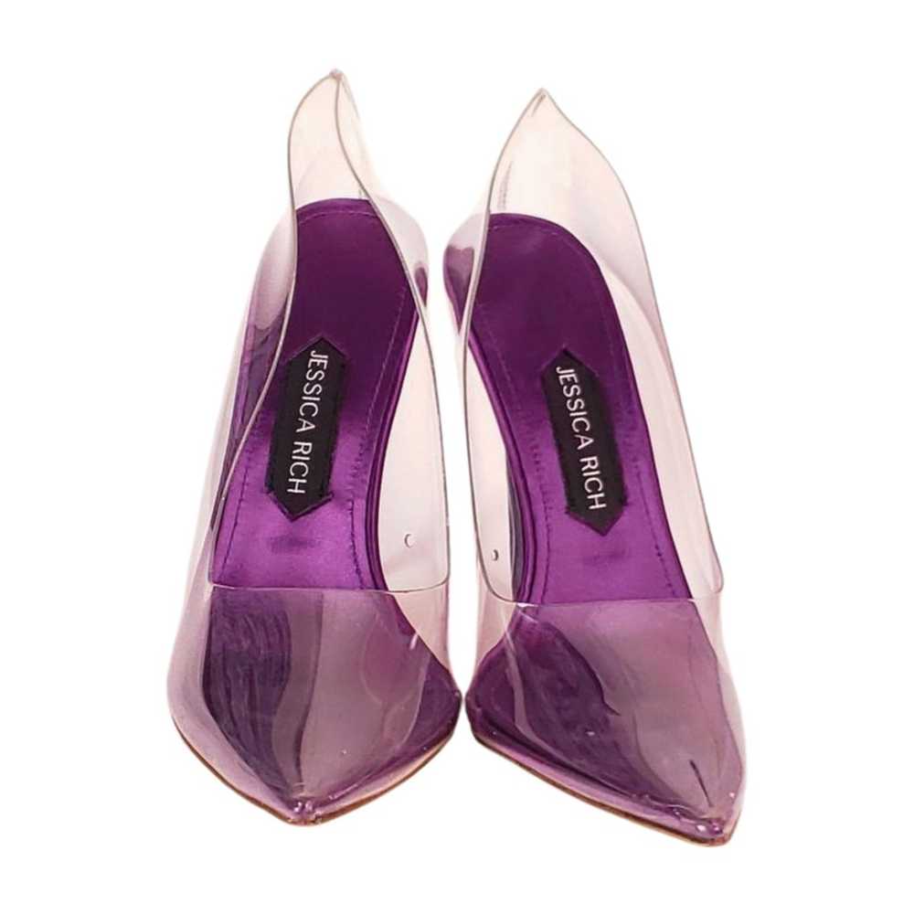 Jessica Rich Clear PVC Stiletto Pump w/ Purple So… - image 3