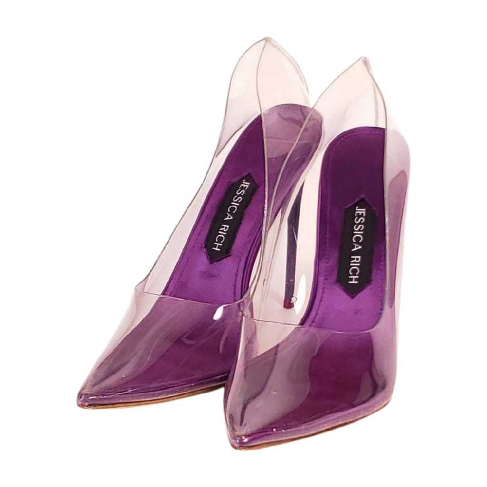 Jessica Rich Clear PVC Stiletto Pump w/ Purple So… - image 4