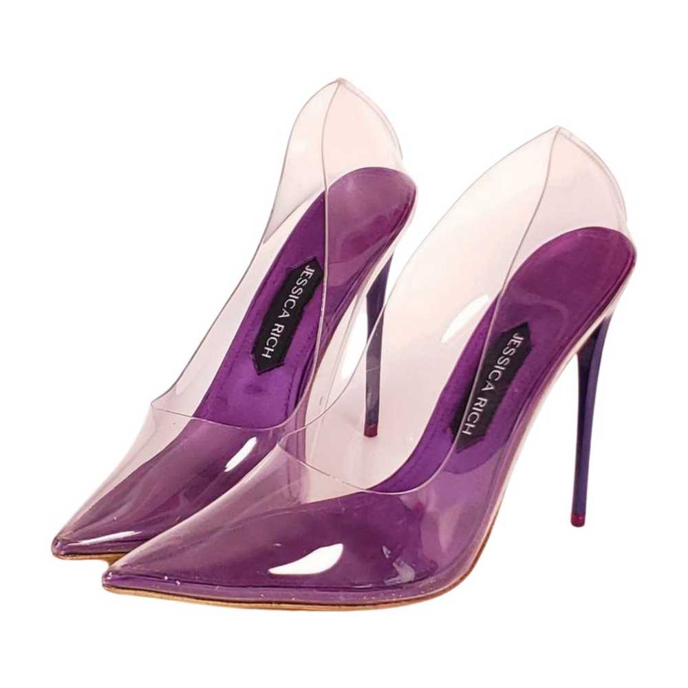 Jessica Rich Clear PVC Stiletto Pump w/ Purple So… - image 5