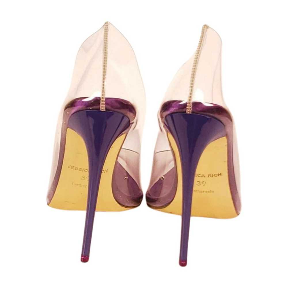 Jessica Rich Clear PVC Stiletto Pump w/ Purple So… - image 6