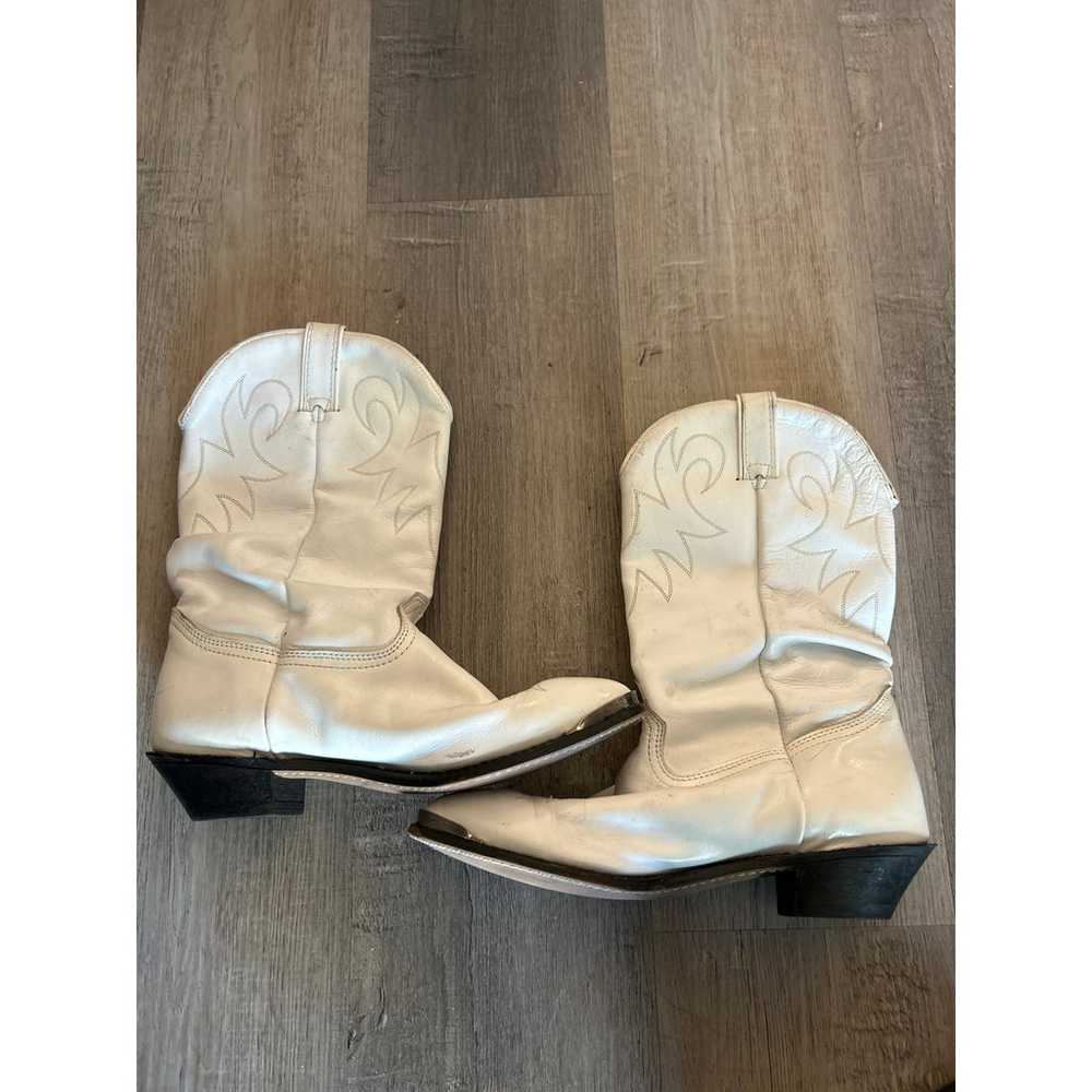 White Cowboy Boots Durango 10 Cowgirl chic Farm c… - image 1