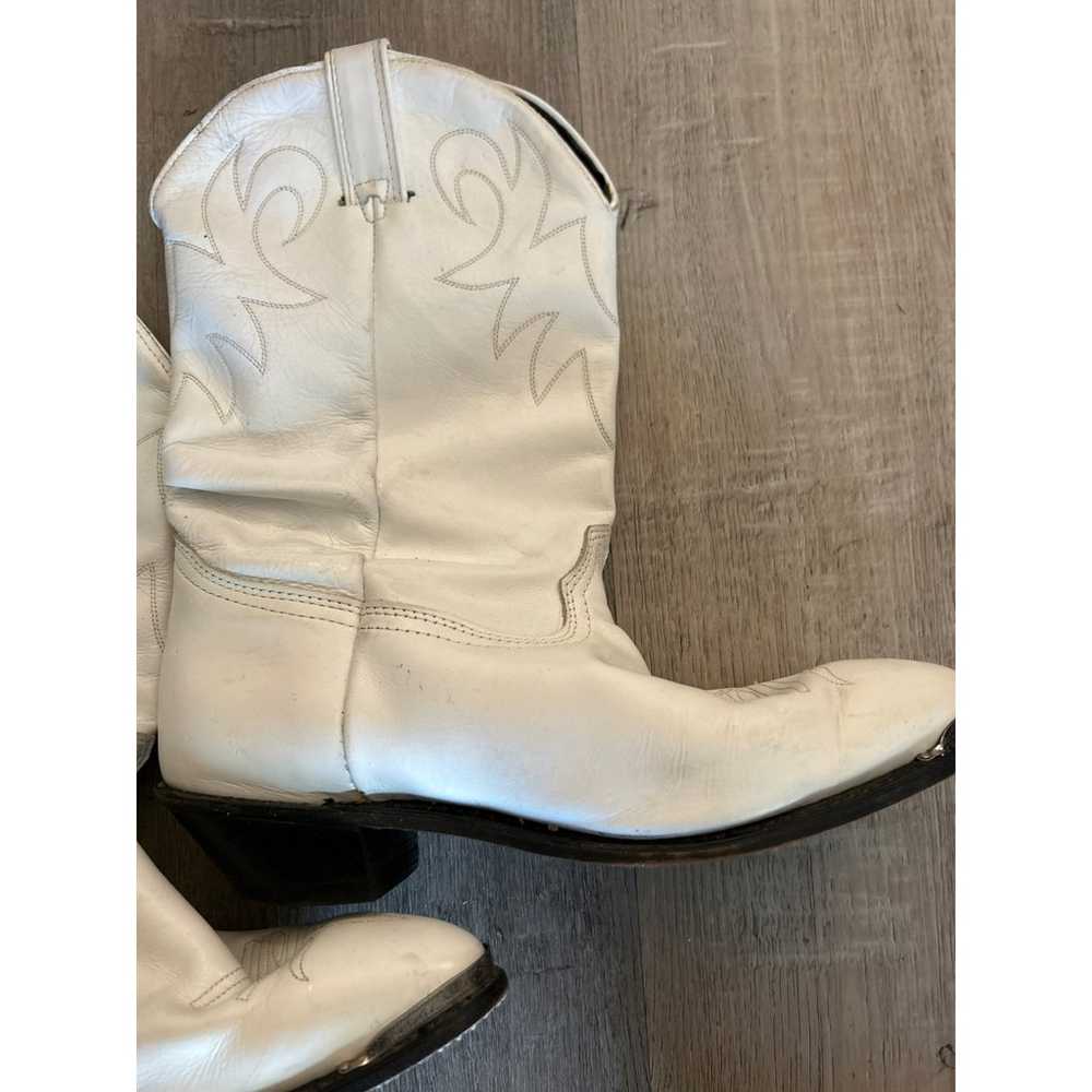 White Cowboy Boots Durango 10 Cowgirl chic Farm c… - image 6