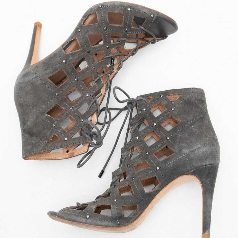 Joie Cayla Suede Studded Gladiator Caged Lace Up … - image 7