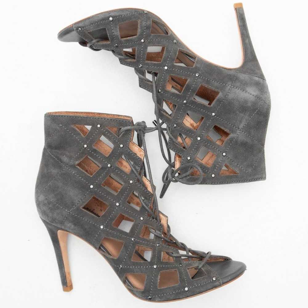 Joie Cayla Suede Studded Gladiator Caged Lace Up … - image 8