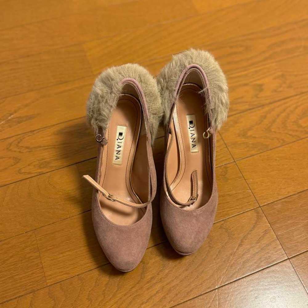 DIANA Pink Suede Pumps with Fur - image 3