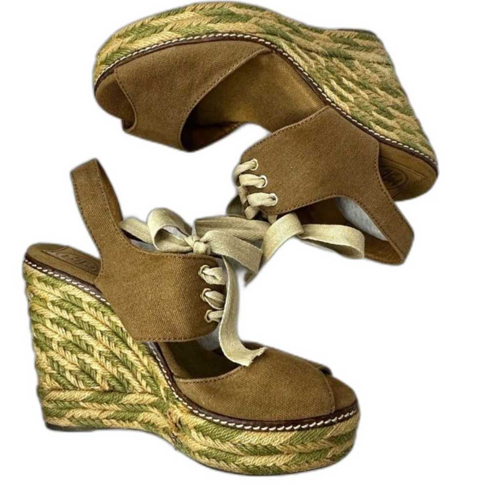 Tory Burch Platform Wedge Espadrilles - Women 8 - image 3