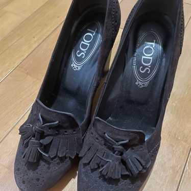 TOD'S Brown Suede Pumps Size 37