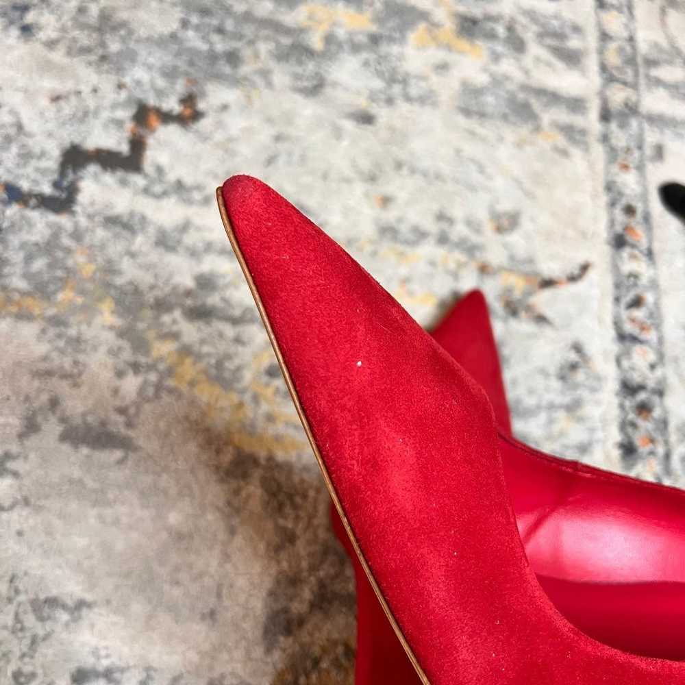 GOOD AMERICAN Red Pointed Toe Pump Heels Size 8.5 - image 7