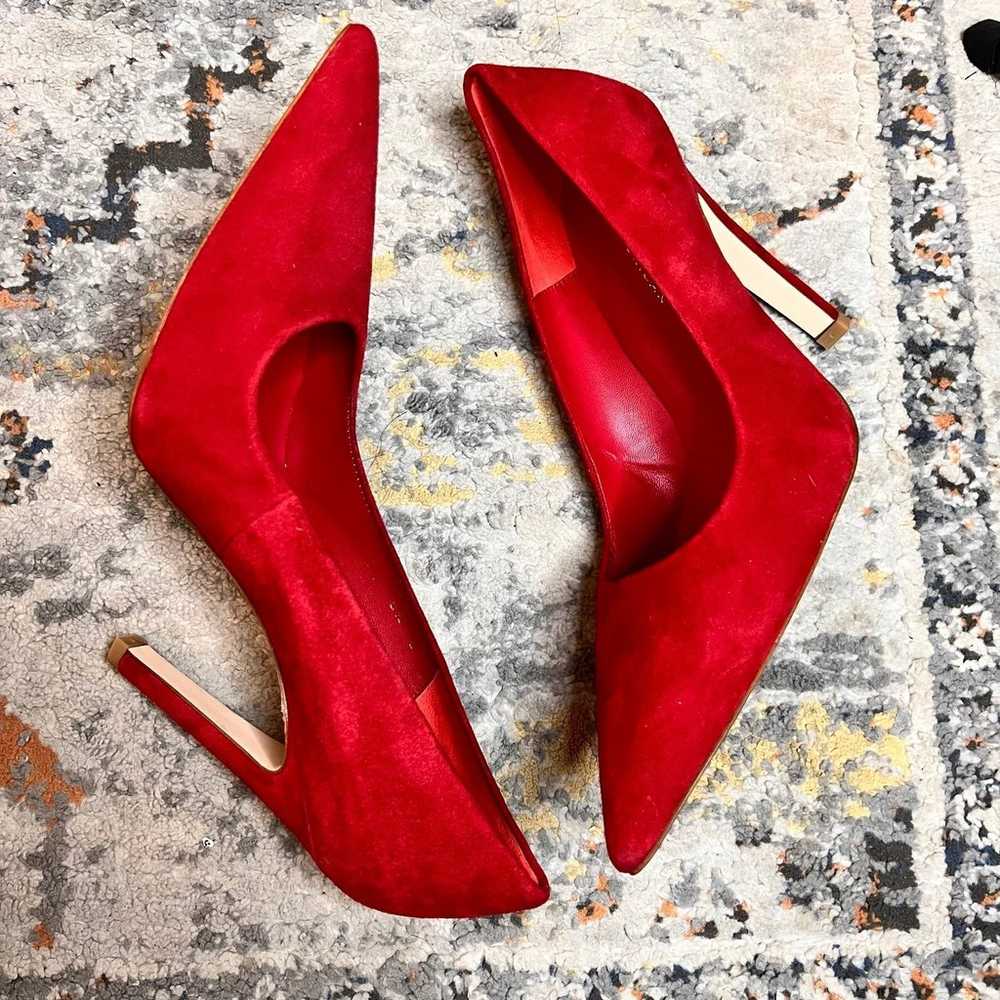 GOOD AMERICAN Red Pointed Toe Pump Heels Size 8.5 - image 9