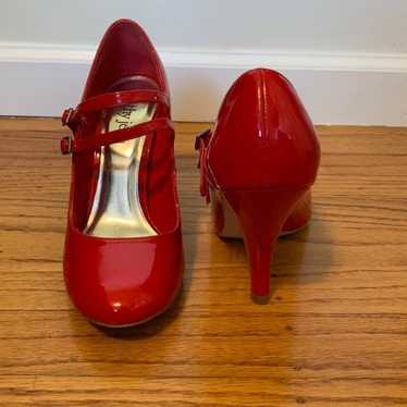 Cathy Jean Double Strap Red Heel