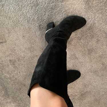 black knee high boots