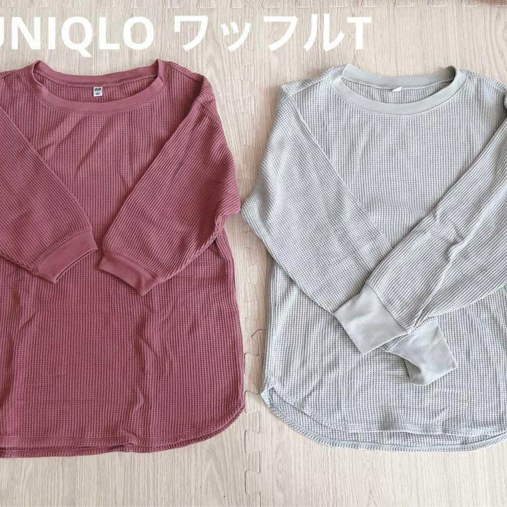 UNIQLO Waffle T-Shirt 5-minute length 10-minute l… - image 2