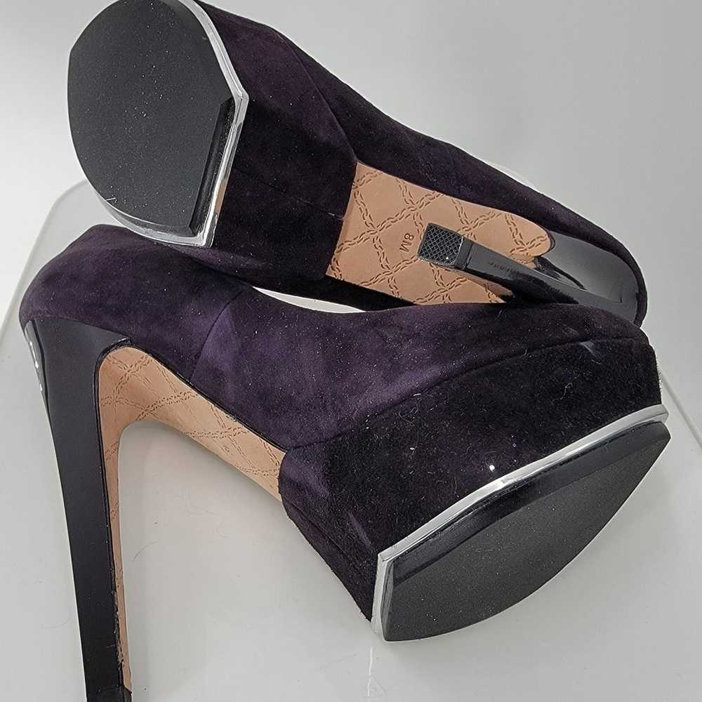 L.A.M.B Gwen Stefani Dolores Plum Suede pumps sli… - image 10