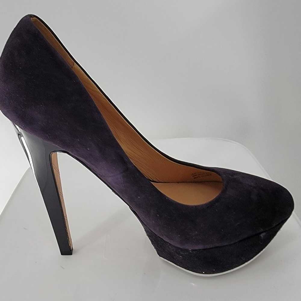 L.A.M.B Gwen Stefani Dolores Plum Suede pumps sli… - image 7