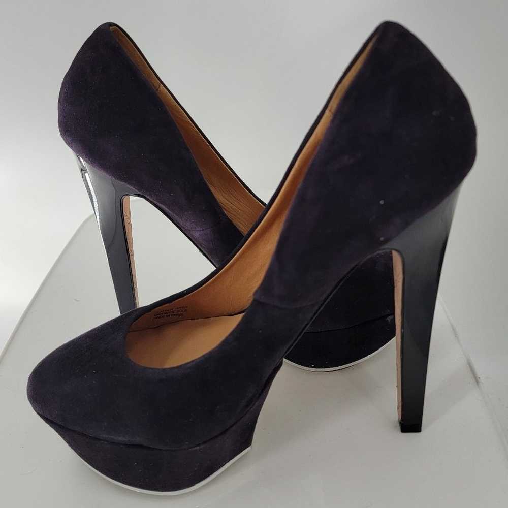 L.A.M.B Gwen Stefani Dolores Plum Suede pumps sli… - image 8