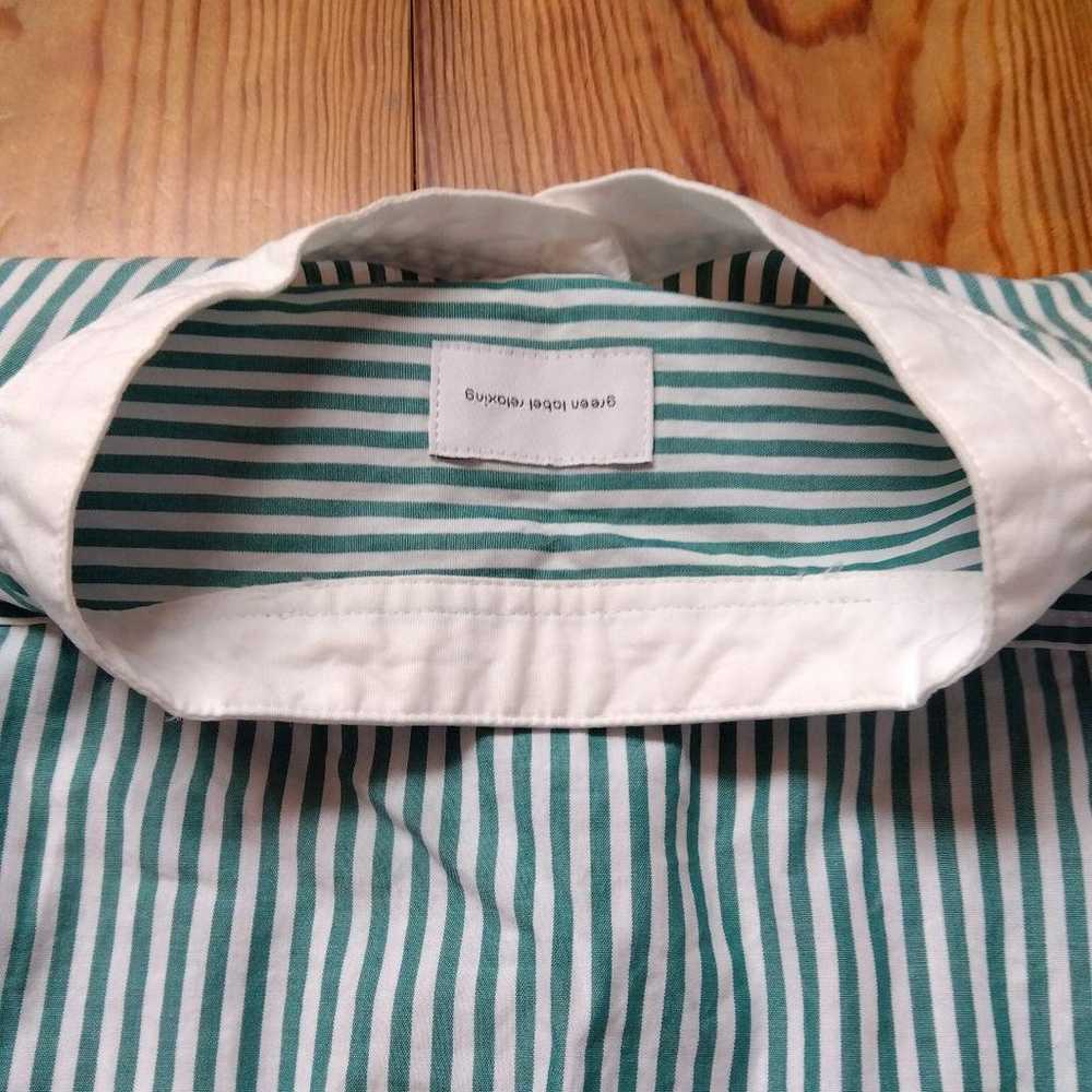 Green Label Relaxing Green Stripe Band Collar Shi… - image 6