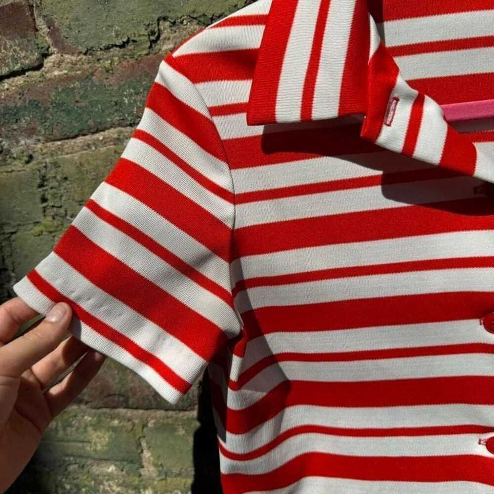 True Vintage 1970s Striped Blouse Women's Size Sm… - image 4