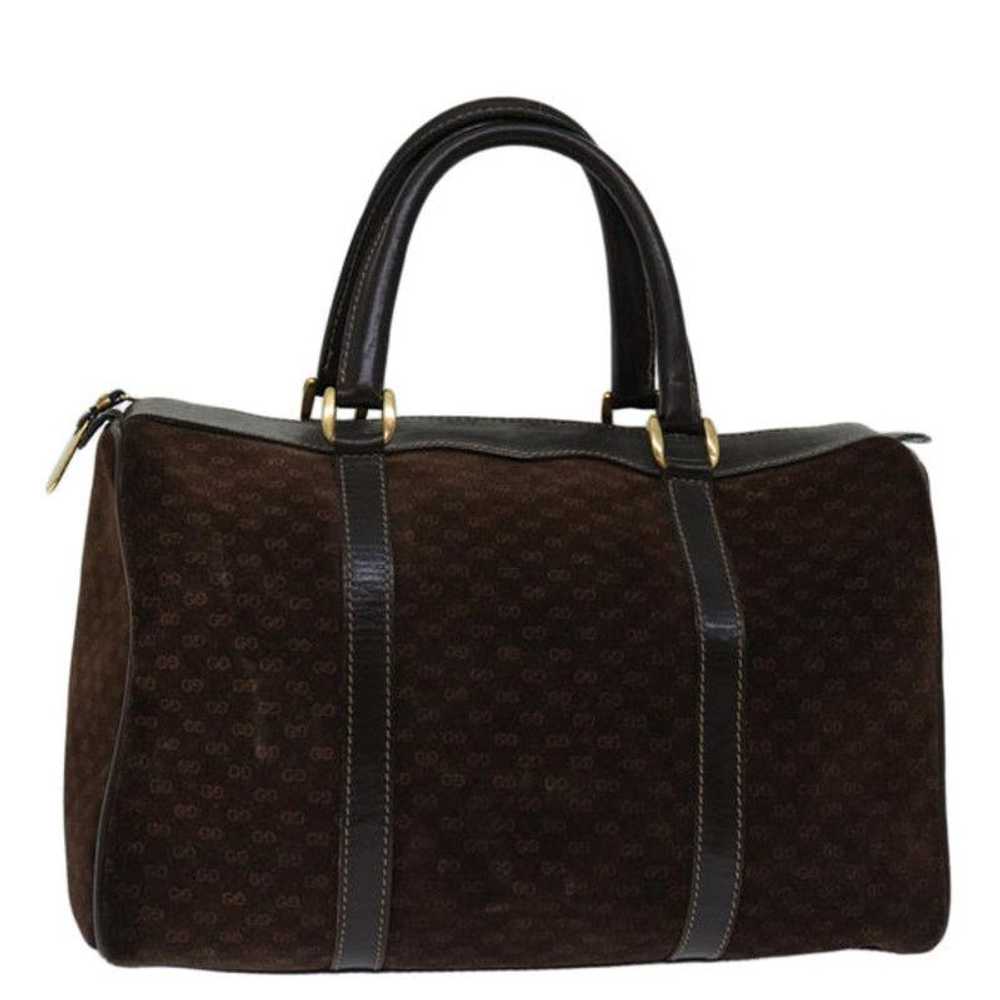 Gucci GUCCI Micro GG Canvas Hand Bag Brown - image 1