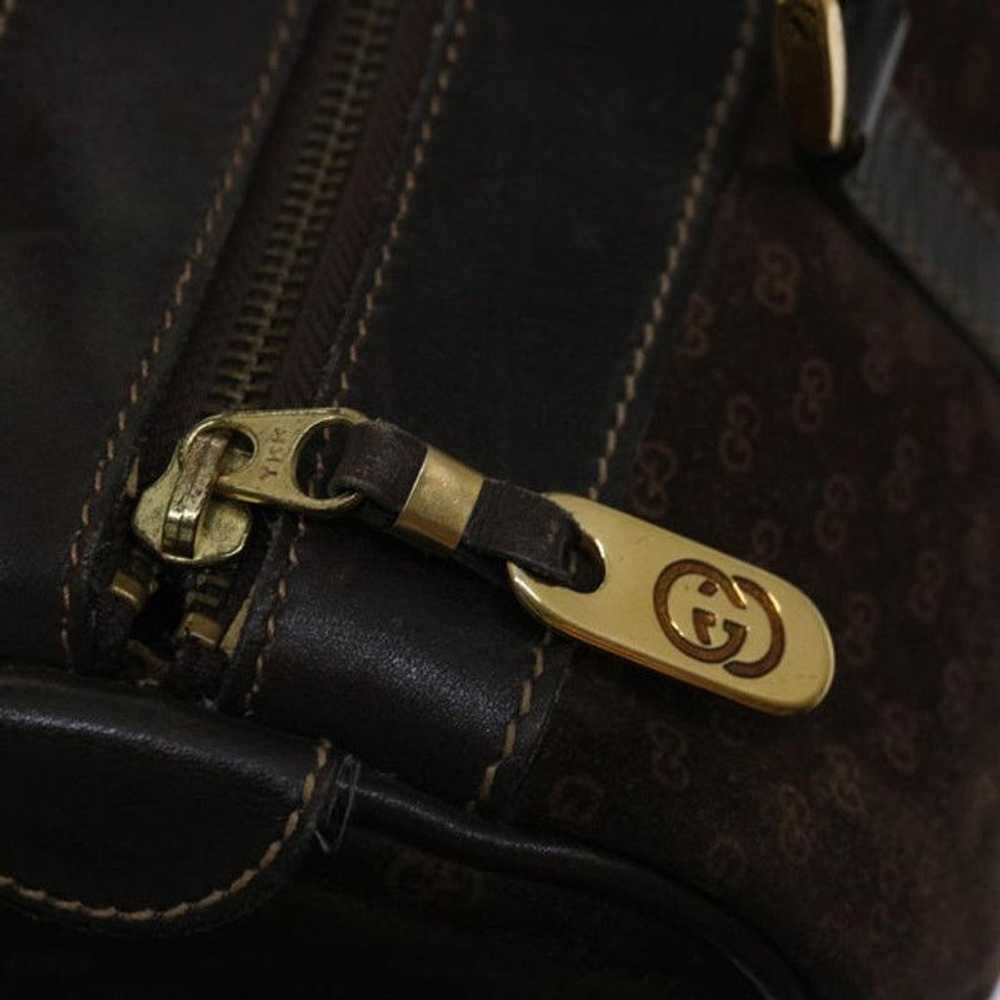 Gucci GUCCI Micro GG Canvas Hand Bag Brown - image 9