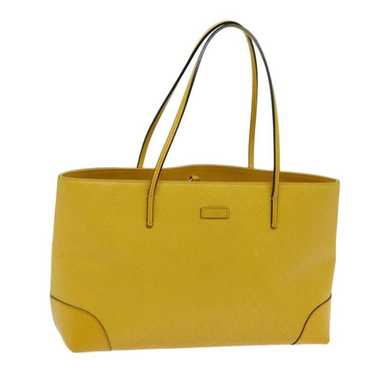 Gucci GUCCI Diamante Tote Bag Leather Yellow 35339