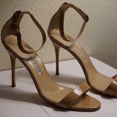 Manolo Blahnik Chaos Heels Beige