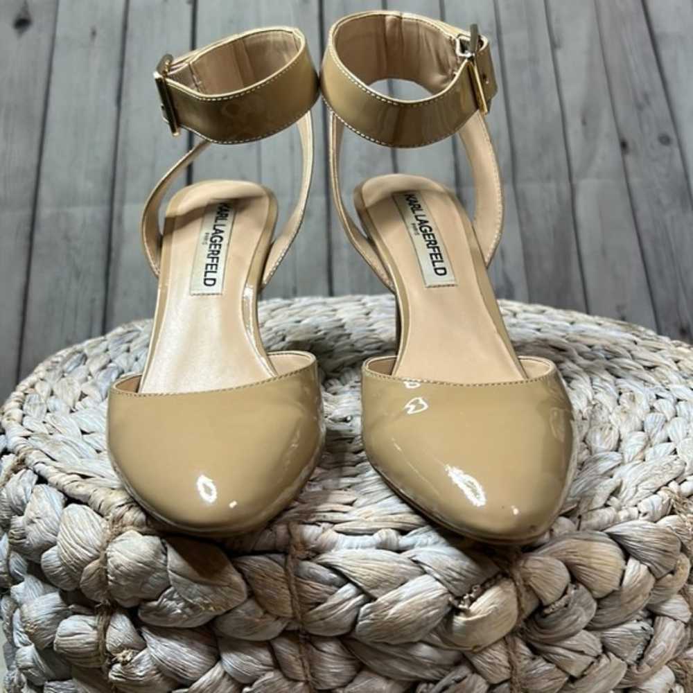 Karl Lagerfeld Jaclyn Tan/ Nude Patent leather pu… - image 2