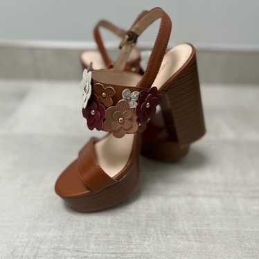 Nine West floral heels