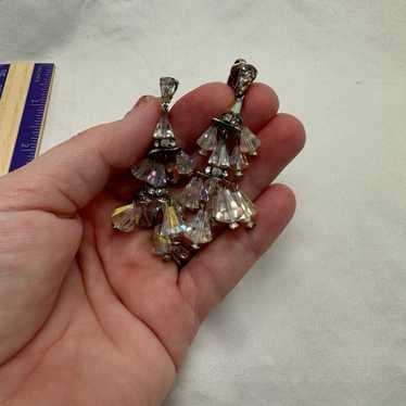 NBDN Nobrandedon VTG Aurora borealis crystal earr… - image 1