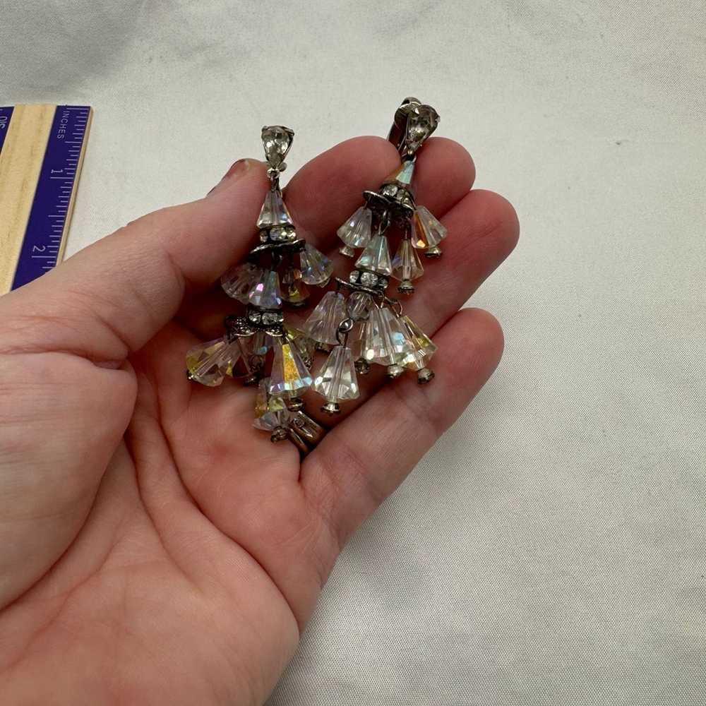 NBDN Nobrandedon VTG Aurora borealis crystal earr… - image 3