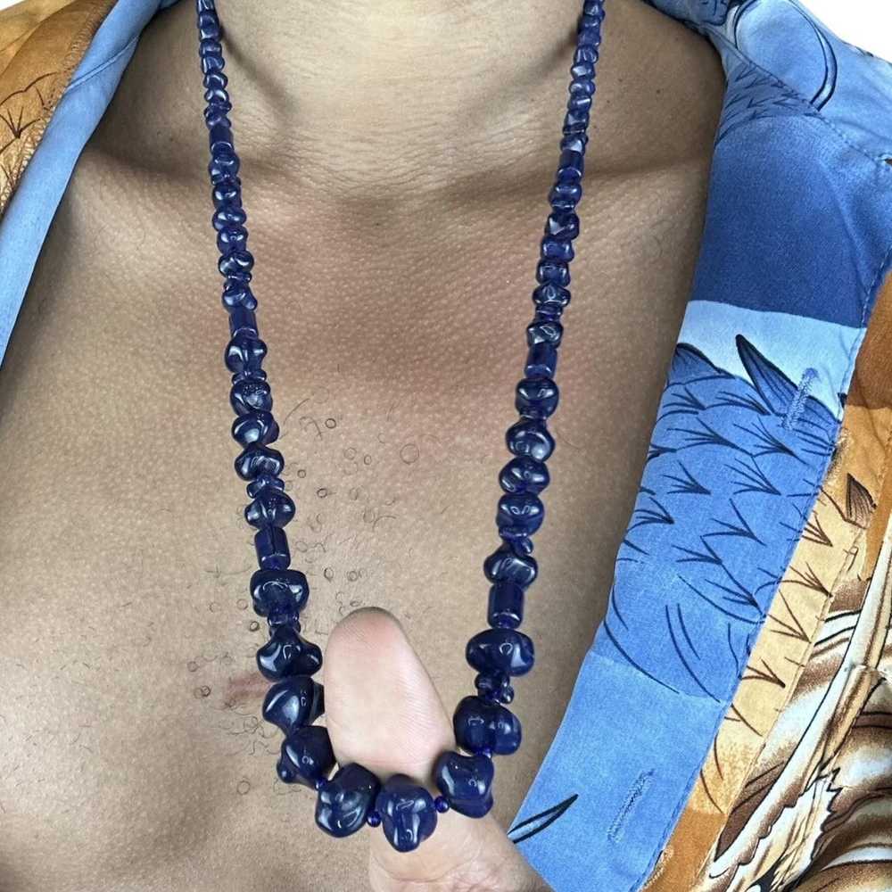 Jewelry × Other Long Blue Chunky Beaded Necklace - image 3