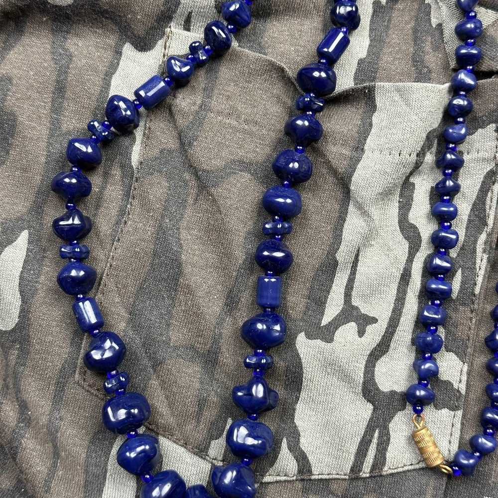 Jewelry × Other Long Blue Chunky Beaded Necklace - image 5