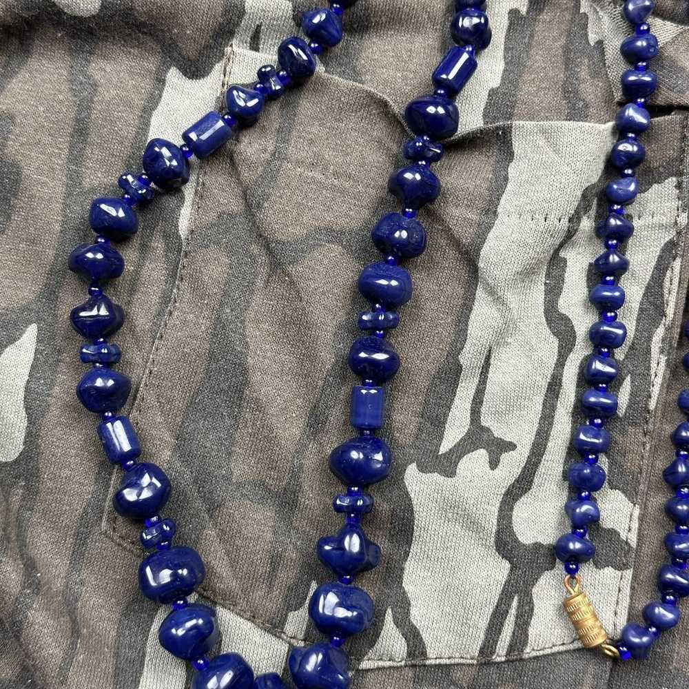 Jewelry × Other Long Blue Chunky Beaded Necklace - image 6