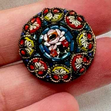 NBDN Nobrandedon VTG Italian micro mosaic brooch - image 1