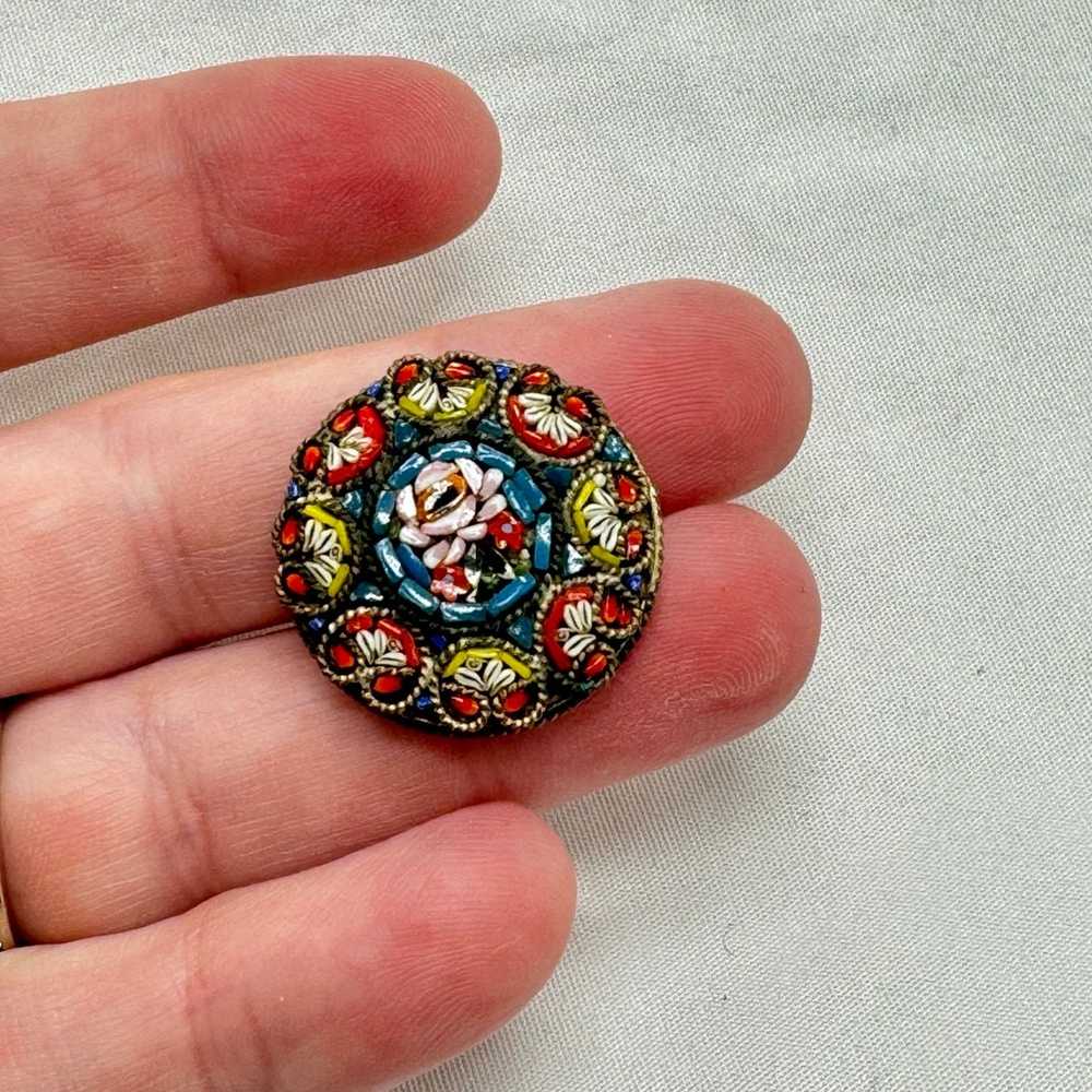 NBDN Nobrandedon VTG Italian micro mosaic brooch - image 2