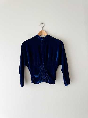 Blue Velvet Top