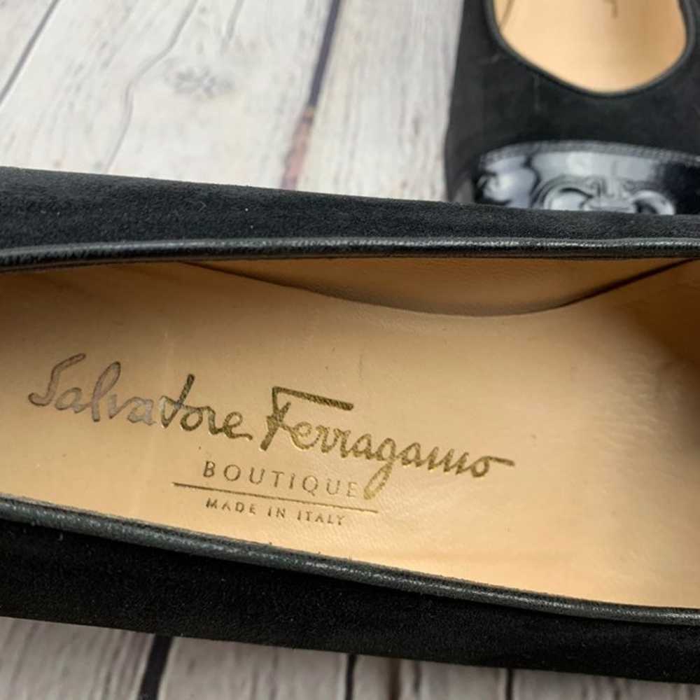 Salvatore Ferragamo Suede Patent Heels - image 7