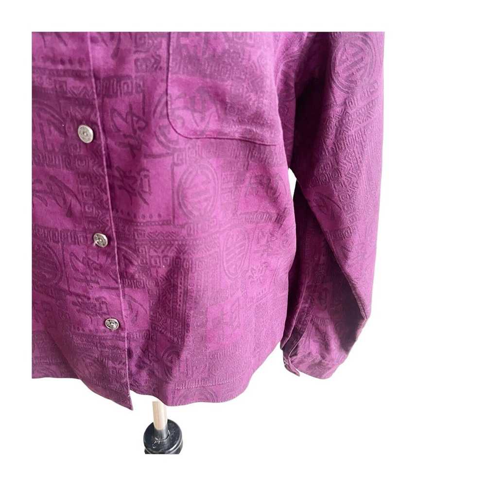 Chicos Vintage Blouse Women's Size Medium Purple … - image 10